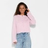 Women's Ribbed Crewneck Cardigan - Wild Fable™ - 2 of 3