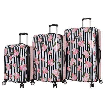 Betsey Johnson 3pc Expandable Hardside Spinner Suitcase Set