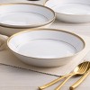 Noritake Charlotta Gold Set of 4 Coupe Dinner Bowls - 3 of 4
