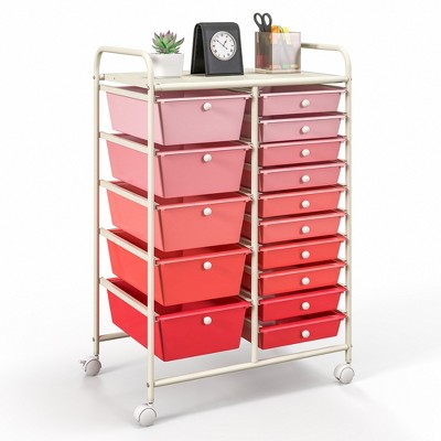 15 Drawer Practical Rolling Storage Cart Paper Organizer Tools Scrapbook  Premium