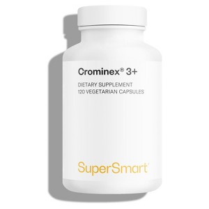 SuperSmart Crominex 3+ 400mcg - Optimised Chromium - Advanced Formula with Amla Extract & Shilajit | Non-GMO & Gluten Free - 120 Vegetarian Capsules - 1 of 1