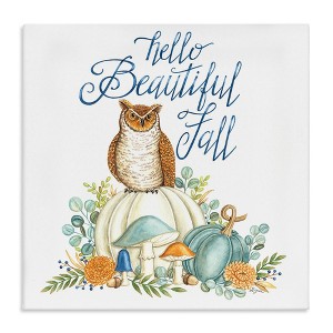 Stupell Industries Beautiful Fall with Owl Canvas Wall Art - 1 of 4