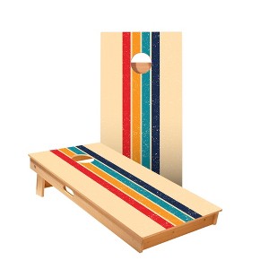 Retro Stripes Cornhole Boards - ACA Star Series - 1 of 3