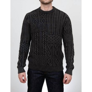 Men's Stonewashed Cotton Patchwork Crew Sweater - Schott - 1 of 4