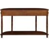 CAVINAS Wood Console Table Retro Curved, 52 inch Circular Half Moon Sofa Table with Open Shelf and 2 Drawers, Solid Wood Entry Table - 4 of 4