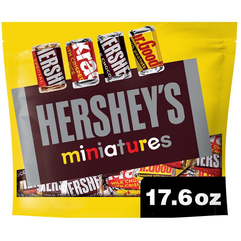 Hershey&#39;s Miniatures Assorted Milk and Dark Chocolate Candy Bars - 17.6oz, 1 of 9
