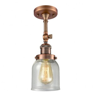 Bell - 1 Light Semi-Flush Mount In Industrial Style-13.5 Inches Tall and 5 Inches Wide - 1 of 3