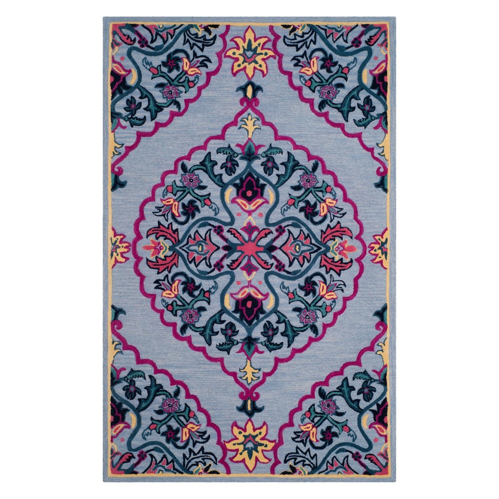 4'x6' Medallion Area Rug Blue - Safavieh