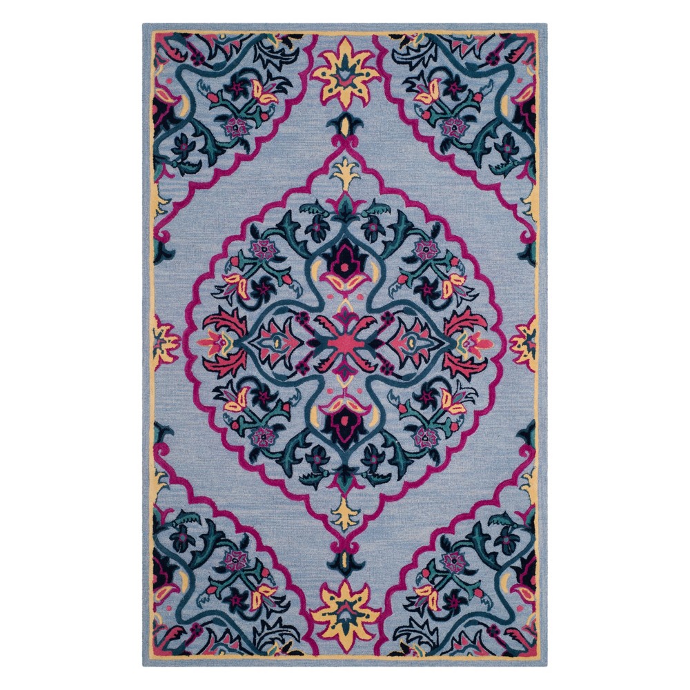 4'x6' Medallion Area Rug Blue - Safavieh