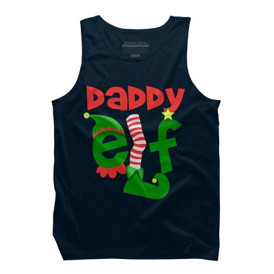 Men's Design By Humans Daddy Elf Christmas By personalized Tank Top