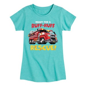 Girls' - Paw Patrol - Al Firetruck Ruff Ruff Rescue Fitted Short Sleeve Graphic T-Shirt - 1 of 4