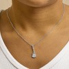 Haus of Brilliance Silver 1/10 Cttw Diamond Studded Guitar Pendant Necklace - 4 of 4