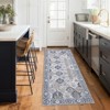 Trellis Area Rug, Washable Vintage Floral Print, Non-Slip Indoor Carpet for Entryway, Living Room, Bedroom, Laundry Room - 2 of 4
