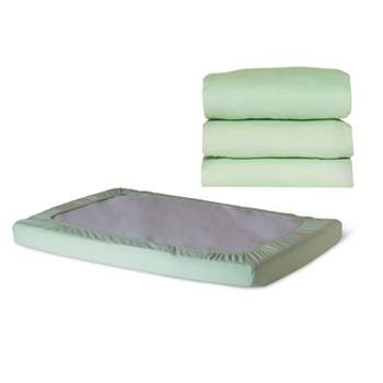 Foundations SafeFit™ Elastic Fitted Sheet, Compact-Size, Mint, Pack of 2