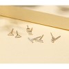 Sterling Silver Geometric Stud Earring Set - 4 Pairs of Tiny Circle, Triangle & Bar Studs, Hypoallergenic Cartilage Earrings - 3 of 4