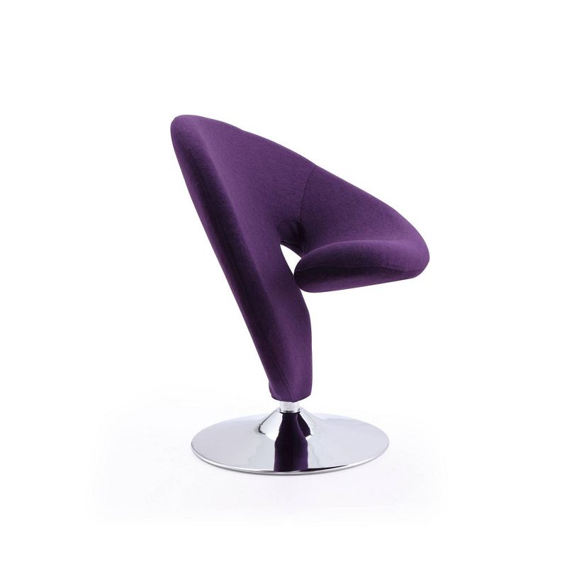 Curl Wool Blend Swivel Accent Chair - Manhattan Comfort, 1 of 8
