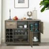 FC Design 52"W Sideboard Storage Cabinet With Wine Racks, Storage Cabinets, Drawer, Large Dining Server Cupboard Buffet Table - 3 of 4