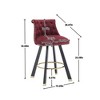 NicBex Luxury Accent Chair Barstools Set of 2 Living Room Chair with Upholstered Counter Height for Kitchen Island, Dining Room - 3 of 4