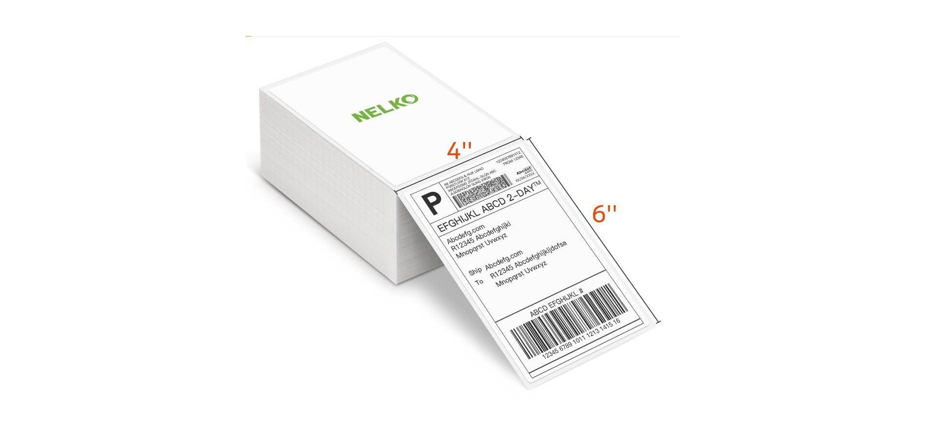 Nelko 4"x6" White Label Paper 500 Sheets