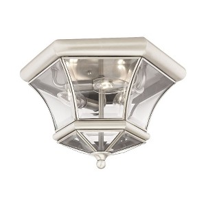 Livex Lighting Monterey/Georgetown 3 - Light Flush Mount in  Brushed Nickel - 1 of 4