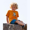 Deux par Deux Boy Organic Cotton Tee Vibrant Orange and Blue Vespa - 2 of 4