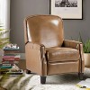 Deborah Modern Wooden Upholstery Modern Genuine Leather Recliner with Nailhead Trim for Living Room and Bedroom  | ARTFUL LIVING DESIGN - 2 of 4