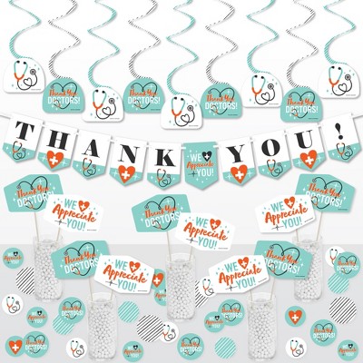 Big Dot Of Happiness Thank You Doctors - Doctor Appreciation Week Supplies  Decoration Kit - Decor Galore Party Pack - 51 Pieces : Target