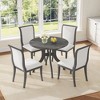 3-Piece Dining Set with Round Table and 2 Armless Chairs - 2 of 4