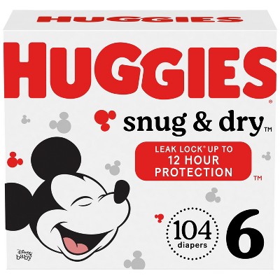 Image of Huggies Snug & Dry Baby Disposable Diapers Huge Pack - Size 6 - 104ct