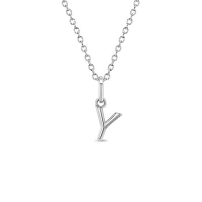 Girls' Tiny Initial Letter Sterling Silver Necklace - In Season Jewelry