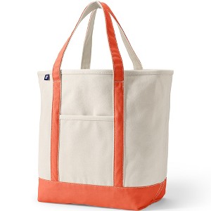 Lands' End Open Top Canvas Tote Bag - 1 of 4