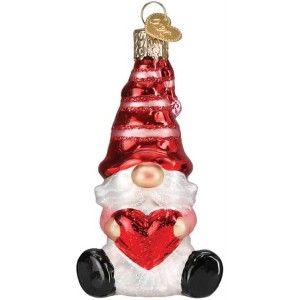 Old World Christmas Blown Glass Ornament for Christmas Tree, Valentine Gnome - 1 of 4