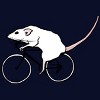 Junior's Design By Humans Cycling Rat By TeaandInk T-Shirt - 2 of 3