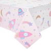 Blue Panda 100 Piece Pink Space Themed Party Supplies and Dinnerware Set for Girls Galaxy Themed Birthday, Serves 24 - 4 of 4