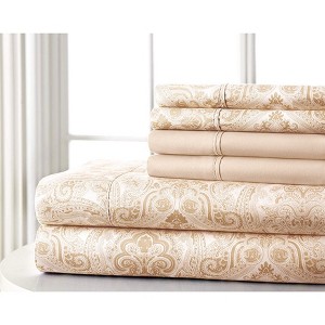 BrylaneHome 6-Pc Paisley Sheet Set - 1 of 2