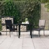 vidaXL Patio Dining Set Outdoor Dining Set Table and Chair Set for Garden - Black 31.5" Table Length 2 Items - 2 of 4