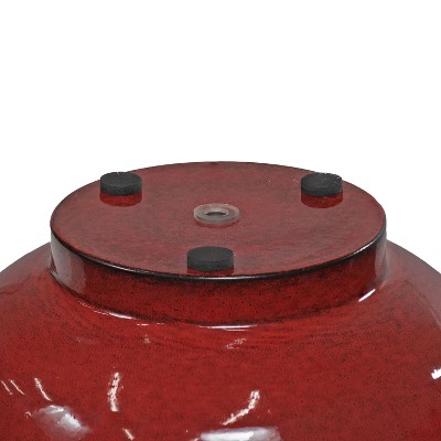 Vivian Ruby Glaze Medium Iron Indoor/Outdoor Planter Set