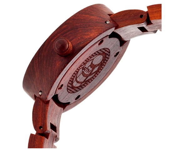 Women's Earth Root Wood Bracelet Watch - Red