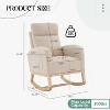 Rocking Chair with Foot Rest, Nursery Rocking Chairs with High Back, Glider Rocking Chair with Pocket, Nursing Chair Accent Living Room - 3 of 4
