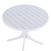 36'' White Round Outdoor Plastic Dining Table with All-Weather PP Top,Lightweight Patio Table for Garden or Kitchen-The Pop Home - 2 of 4