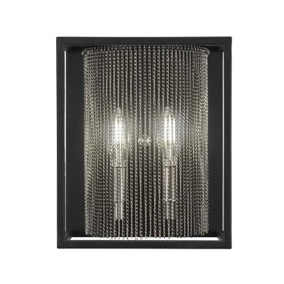 Toltec Lighting Cadina 2 - Light Sconce in  Matte Black/Brushed Nickel