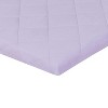 Everyday Kids Pastel Lavender Pack n Play Quilted Mattress Sheet – Ultra-Soft Portable Crib Sheet for Baby Girls, Playpen or Mini Crib - 2 of 4