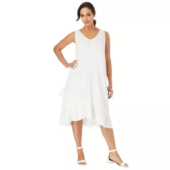 Jessica London Women’s Plus Size Lace Midi Dress, 26 W - White : Target