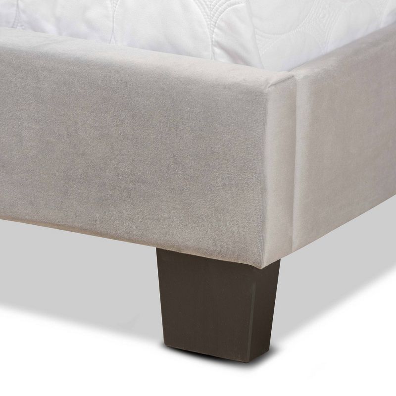 Tamira Glam Velvet Fabric Upholstered Panel Bed - Baxton Studio, 6 of 10