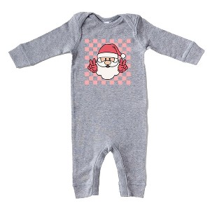 The Juniper Shop Checkered Santa Baby Romper - 1 of 3