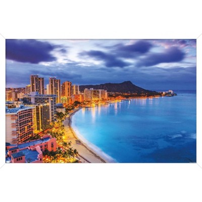 Trends International Cityscapes Honolulu, Hawaii Framed Wall Poster