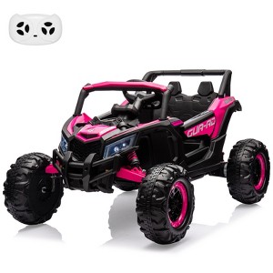 24V 2-Seater Kids Ride On UTV Car, Electric Vehicle w/Remote Control, LED Lights, Music, Suspension, EVA Wheels - 1 of 4