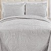 Collections Etc Bridget Textured Ring Design Scalloped Edge Pillow Sham - 2 of 3