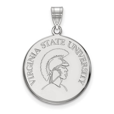 Black Bow Jewelry 14k White Gold Virginia State Trojans NCAA Large Pendant