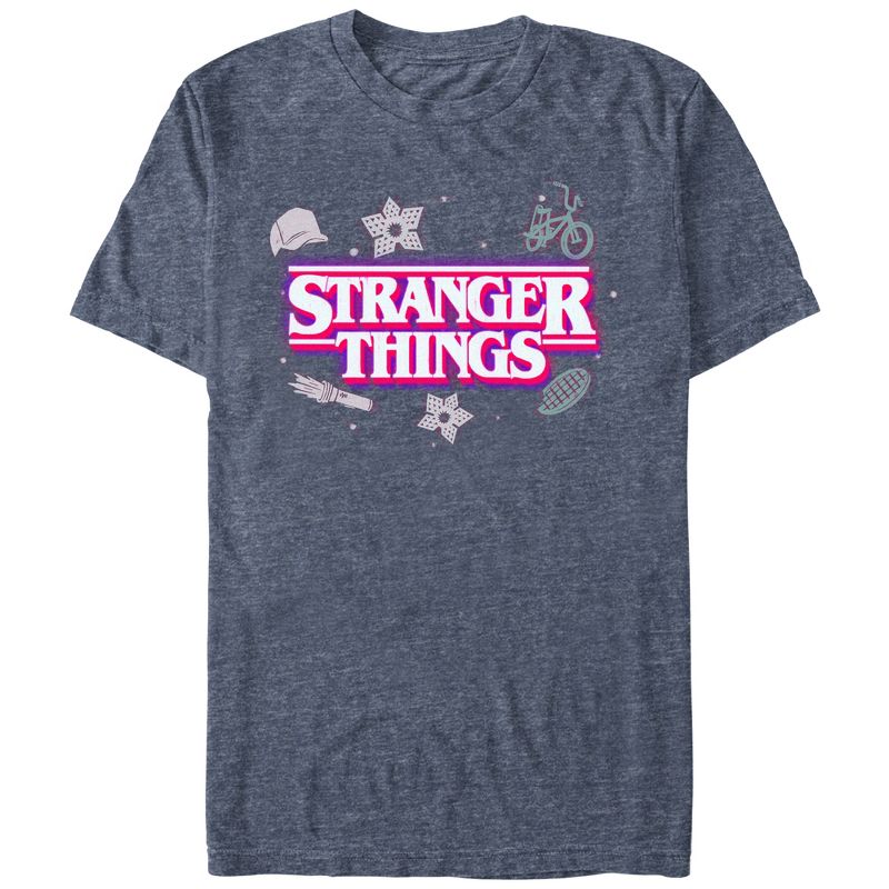 Men's Stranger Things Icons Logo T-Shirt, 1 of 3